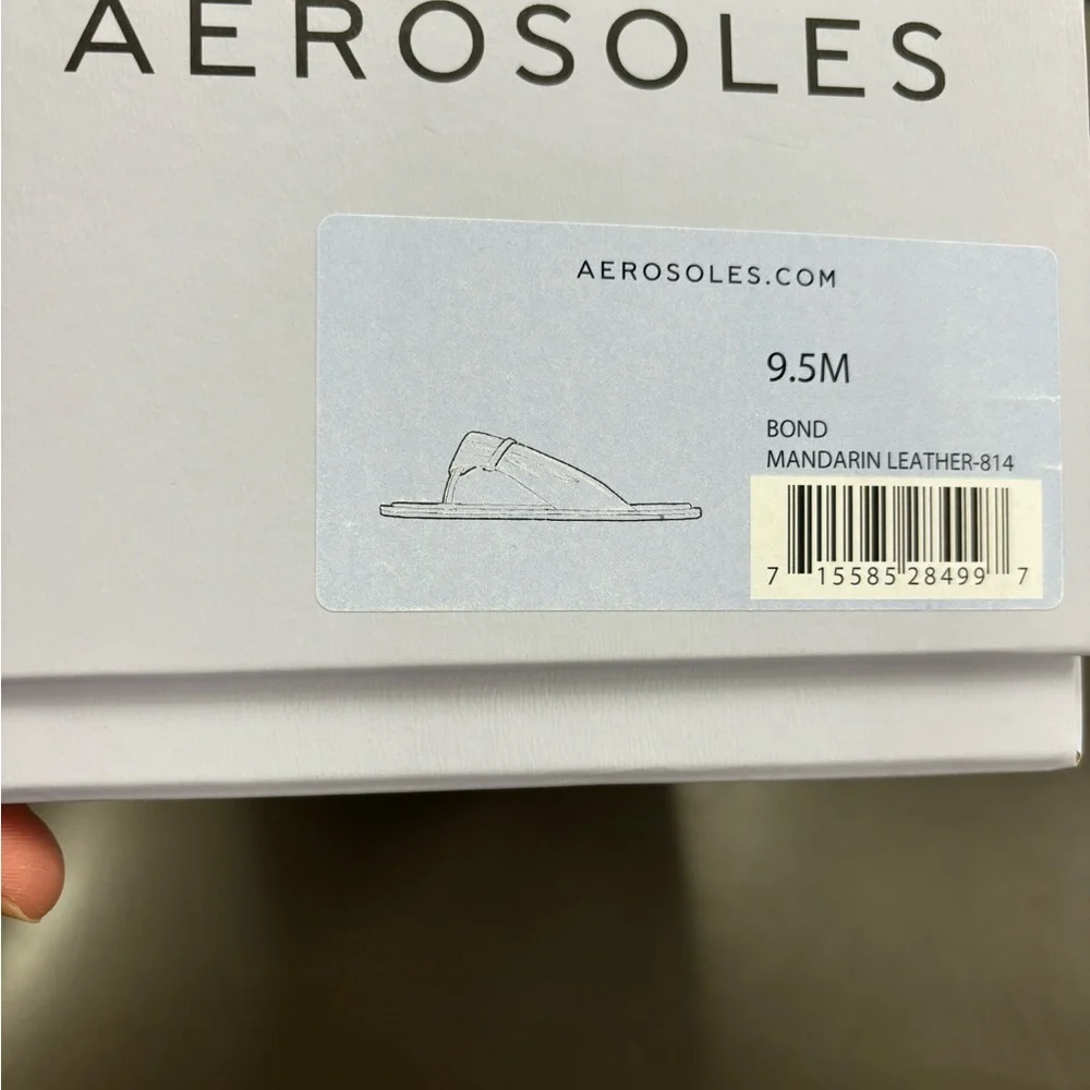 Like New! Worn once inside, Aerosoles Size 9.5 Bond Sandals in Mandarin - Picture 2 of 4